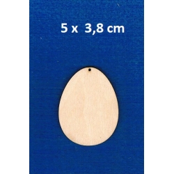 Jajko  5x3,8cm  zawieszka / SKLEJKA  #3mm